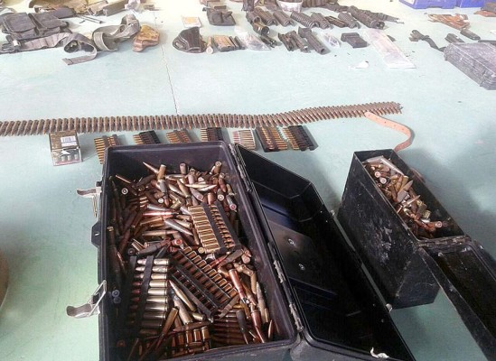 Decomisan armas de guerra en Juticalpa