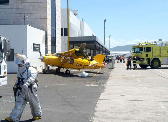 Accidente de una avioneta en Toncontín