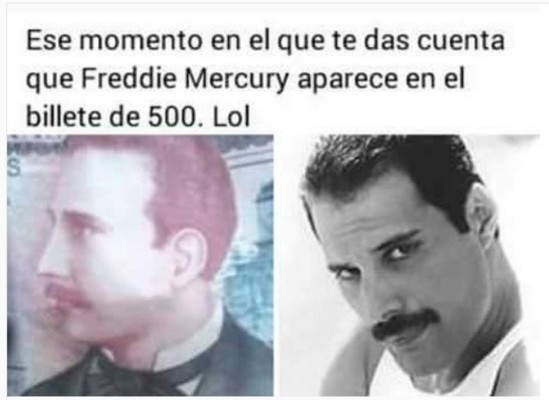 ¿En qué se parece el billete de 500 lempiras con Freddie Mercury?