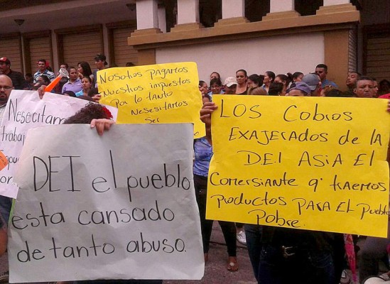 Nueva protesta de importadores en la capital de Honduras por altos cobros