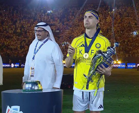 Rompió en llanto: Así fue la celebración de Cristiano Ronaldo tras ser campeón con Al Nassr
