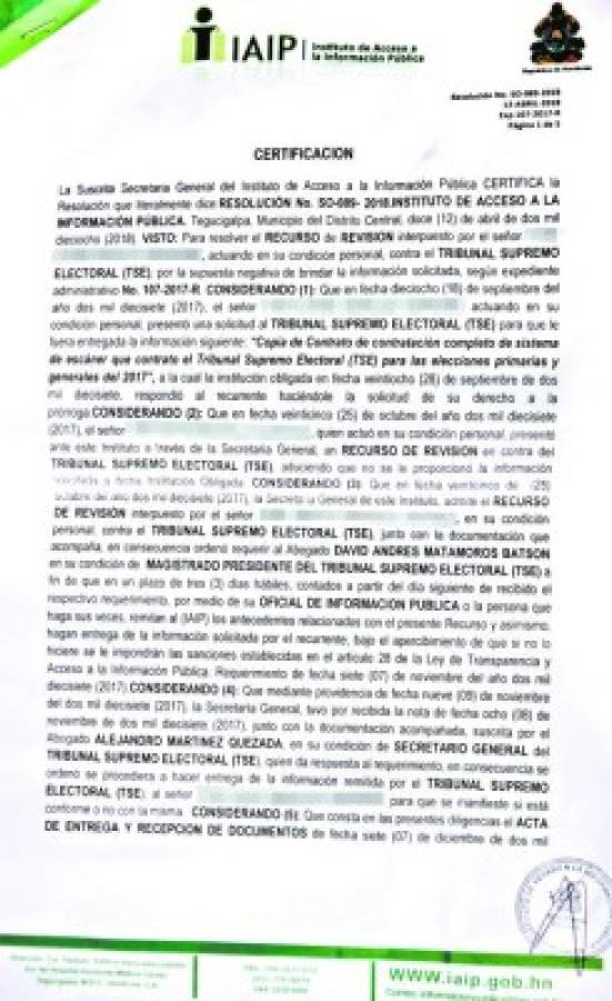 L 41 millones gastó el Tribunal Supremo Electoral en escáneres usados a medias