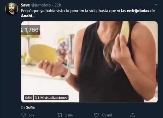 'Síganme para más recetas': Los memes que dejaron las enfrijoladas de Anahí
