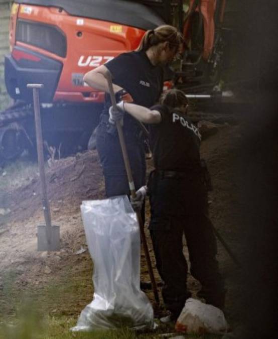 Fotos de la excavación para hallar pruebas en caso de Madeleine McCann
