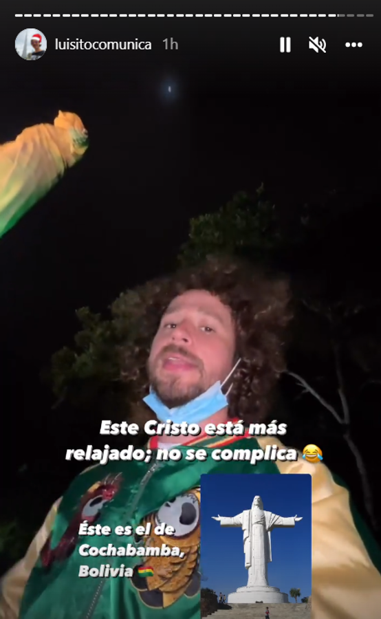 Cristo de El Picacho deslumbra a Luisito Comunica