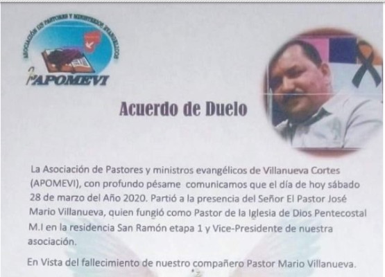 Líderes religiosos hondureños que perdieron la batalla contra el coronavirus