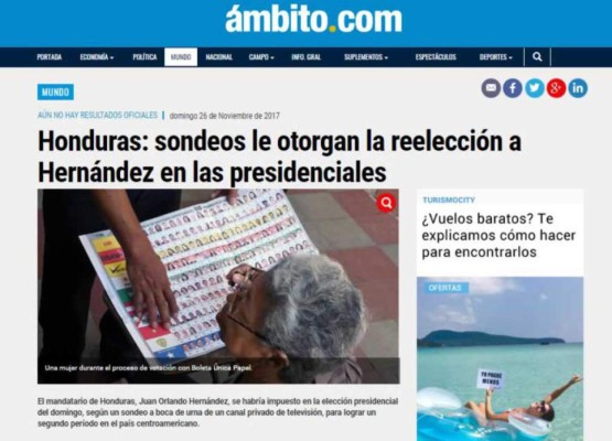 Esto dicen los medios internacionales sobre las elecciones de Honduras