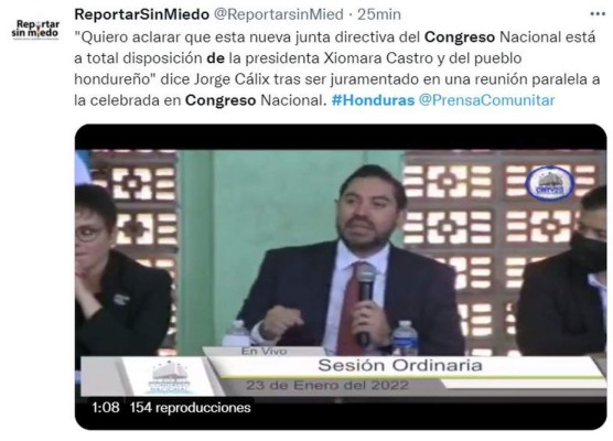 Medios internacionales destacan elección de junta directiva en el Congreso Nacional y otra paralela (FOTOS)