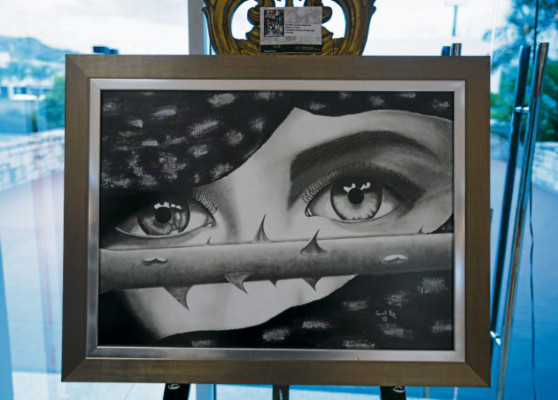 Arte en honor a la centuria del Banco Atlántida