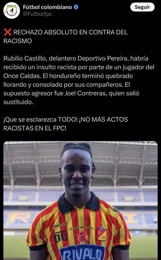 Lo que dicen en Colombia sobre acto de racismo sobre Rubilio Castillo