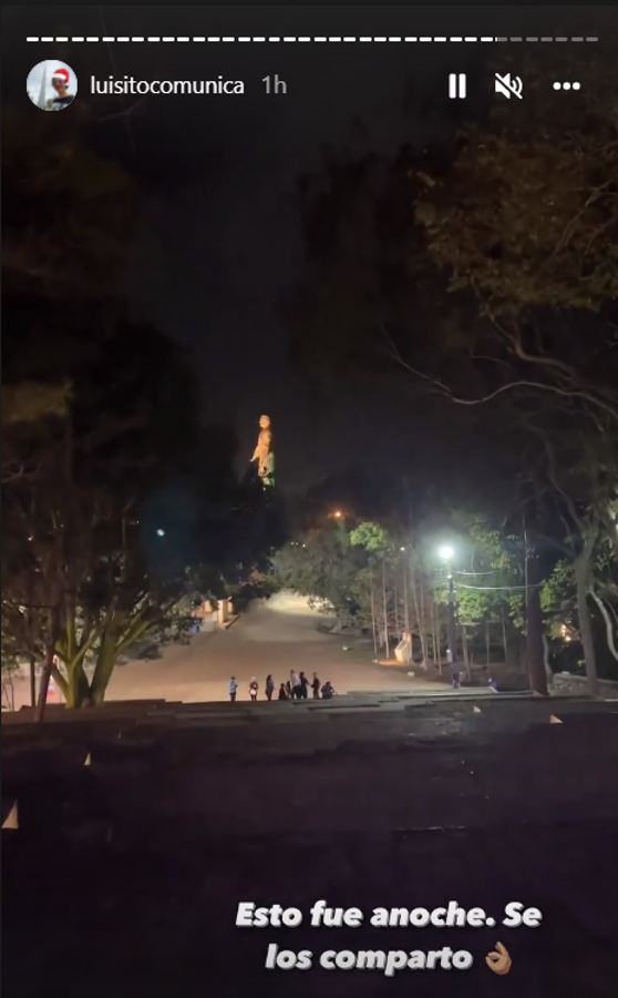 Cristo de El Picacho deslumbra a Luisito Comunica