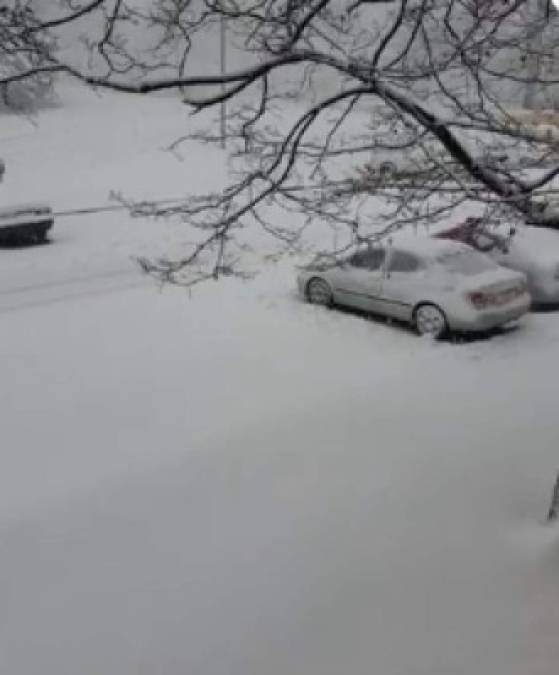 Así viven la tormenta de nieve los hondureños en Estados Unidos