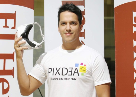 De acuerdo con su creador, Pixdea aplica la realidad virtual para crear una nueva forma de aprendizaje, más activa, efectiva y entretenida. Foto: Efraín Salgado/ EL HERALDO.