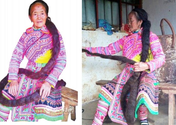 Mujer no se corta el cabello desde hace 35 años