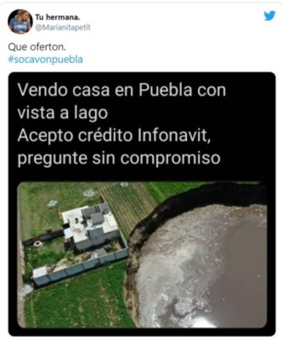 Los divertidos memes que ha dejado el enorme socavón de Puebla