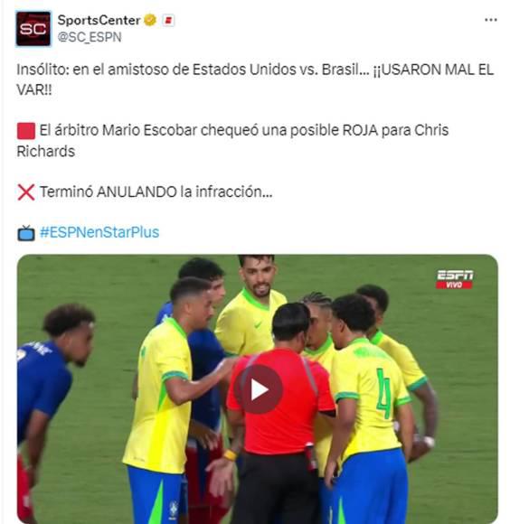 Así reaccionan medios y periodistas tras error de Said Martínez en el EEUU-Brasil