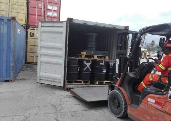 Descubren químico para elaborar cocaína en contenedor de Puerto Cortés &nbsp;
