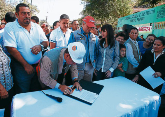 Reparación vial en Comayagüela