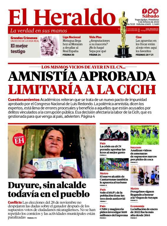 Amnistía aprobada limitaría a la Cicih