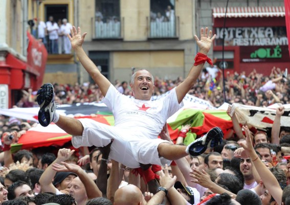 La fiesta de los toros en Pamplona