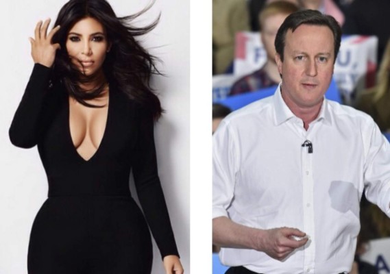 David Cameron y Kim Kardashian son familia