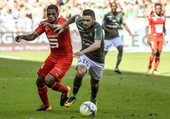 Saint-Etienne empata 2-2 con Rennes y deja el podio de la liga francesa