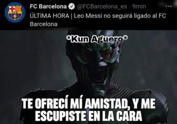 La salida de Messi del Barcelona provocó estos divertidos memes en las redes sociales