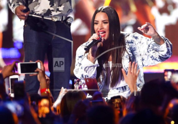 Demi Lovato durante su presentación en el iHeartRadio Music Festival 2017 en Las Vegas en una fotografía del 23 de septiembre de 2017.