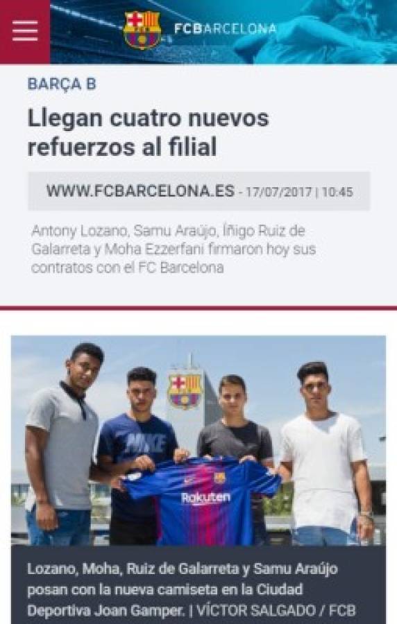 ¿Qué dicen los medios españoles por la llegada de Anthony 'Choco' Lozano al Barcelona B