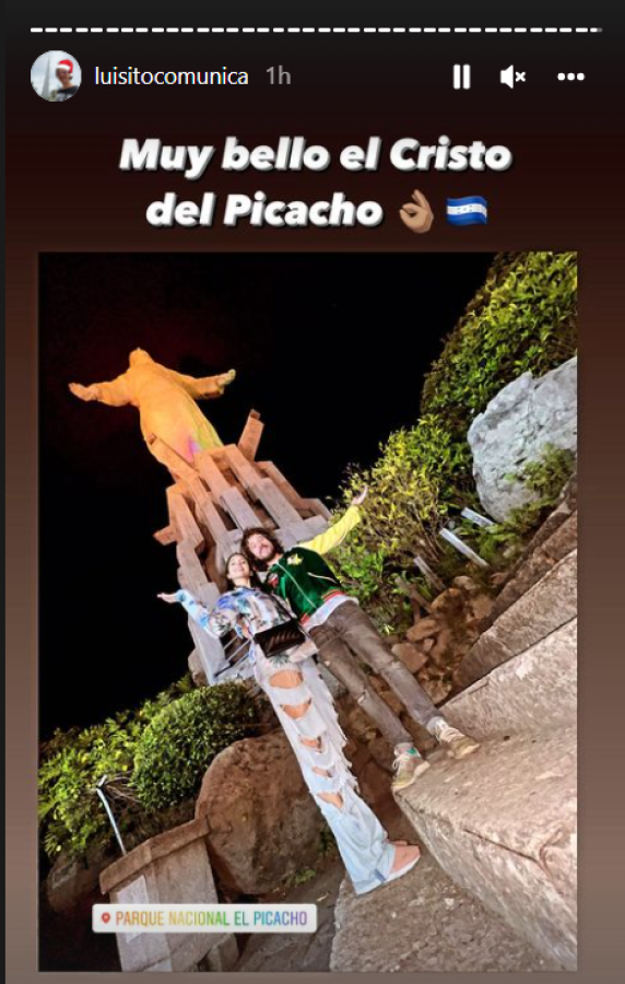 Cristo de El Picacho deslumbra a Luisito Comunica