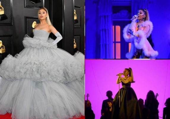 Ariana Grande impacta con sus tres cambios de vestuario en los Grammy 2020