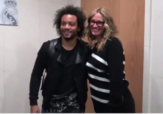 Julia Roberts visita el Santiago Bernabéu y se emociona al conocer a Cristiano Ronaldo