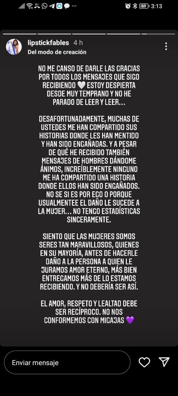 Con este mensaje, la catracha dejó ver que se entregó al 100% en su matrimonio.
