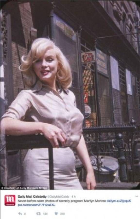 Publican polémicas fotos en las que Marilyn Monroe aparece embarazada