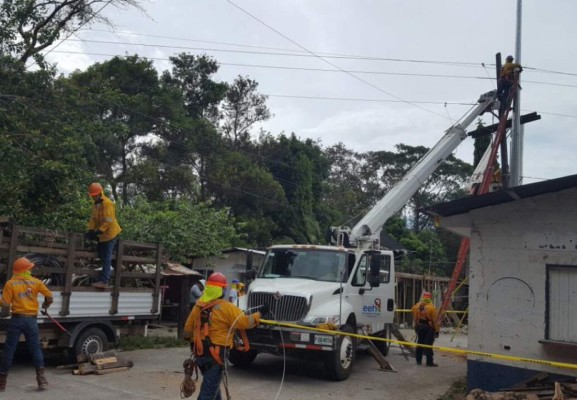 Las cuadrillas de la Empresa Energía Honduras realizarán trabajos en las zonas afectadas.