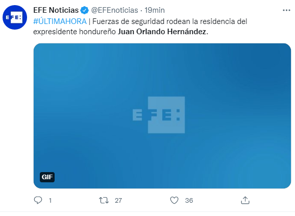 Así informa el mundo la solicitud de extradición del expresidente Juan Orlando Hernández