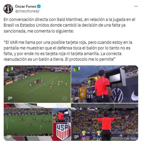 Así reaccionan medios y periodistas tras error de Said Martínez en el EEUU-Brasil