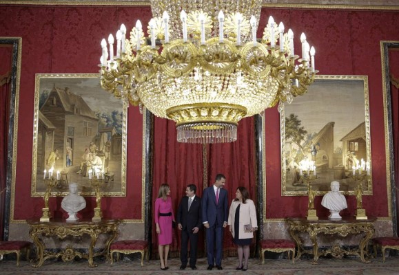 La visita del presidente de Honduras en fotos