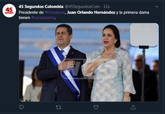 Así informaron medios internacionales que el presidente Hernández tiene covid-19