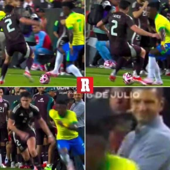 Lo que no se vio en TV del México-Brasil: Inesperado gesto de Vinícius Júnior