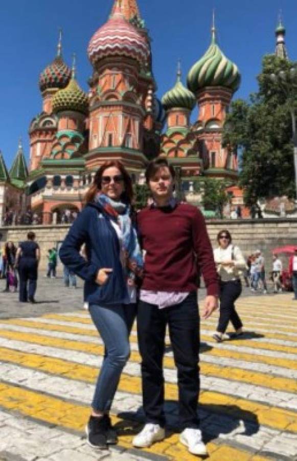 María Celeste y Adrián durante su viaje a Rusia en 2018. Foto: Instagram
