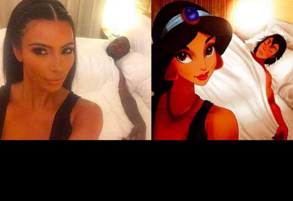 Las princesas de Disney se transforman en Kim Kardashian