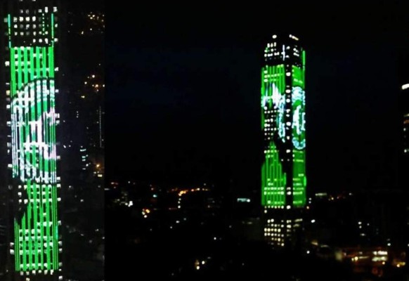¡Detallazo! Edificios y monumentos se pintan de verde en honor al Chapecoense