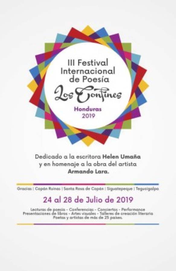 La poesía tiene una cita en Honduras del 24 al 30 de julio de 2019