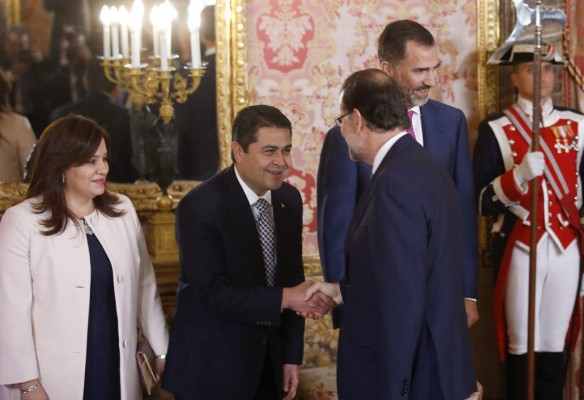 La visita del presidente de Honduras en fotos