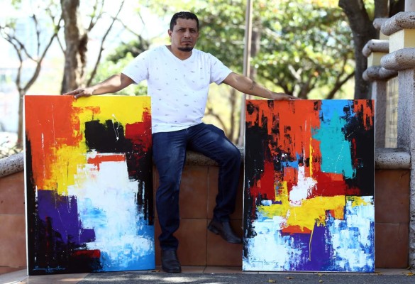 eclosión de arte abstracto en el pincel de yimy santos rumbo a argentina