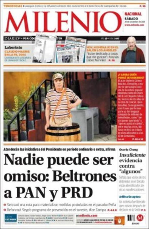 Muerte de Chespirito acaparó portadas de diarios