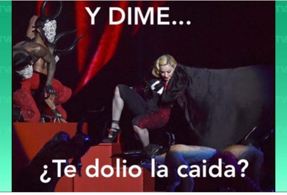 Los memes tras la aparatosa caída de Madonna