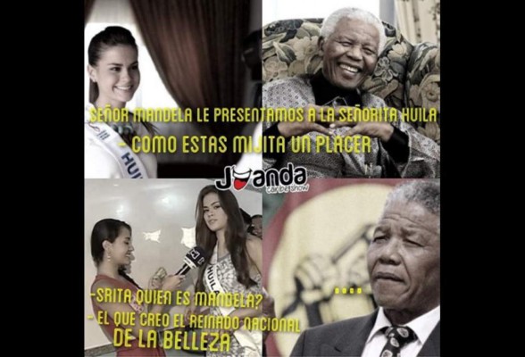 Memes de la Miss que no sabe quién fue Nelson Mandela