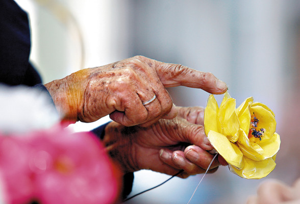 Entre flores, celofán y poemas